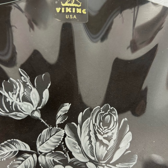 🎉HOST PICK🎉Vintage Viking Glass Platter with Silver Overlay Serving Plate - Picture 2 of 9